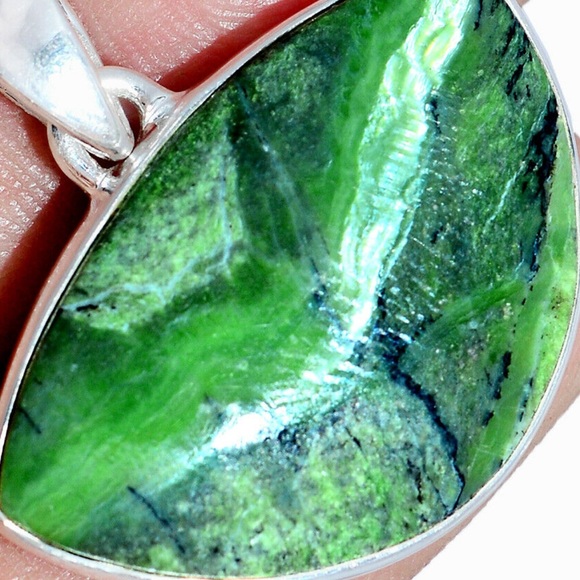 Imperial opal from Tanzania silver pendant - Picture 2 of 3